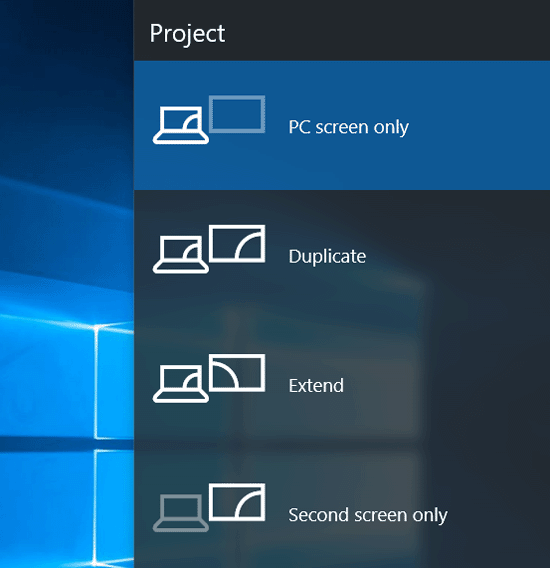windows 8 project to second screen