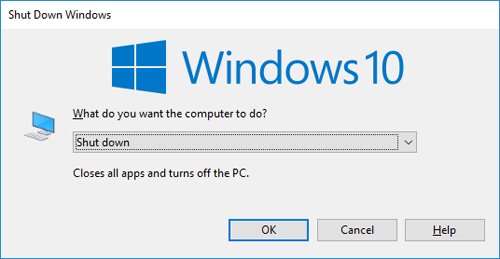 press enter to turn off pc