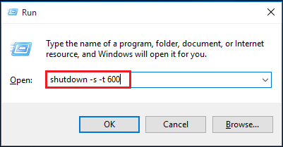 shutdown windows 10 automatically