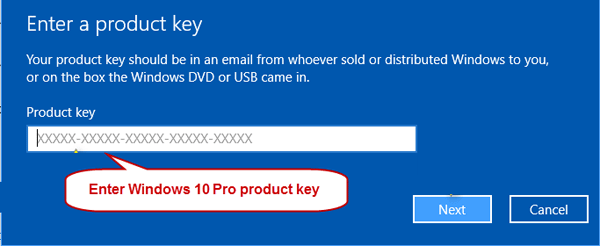 windows 10 upgrade product key
