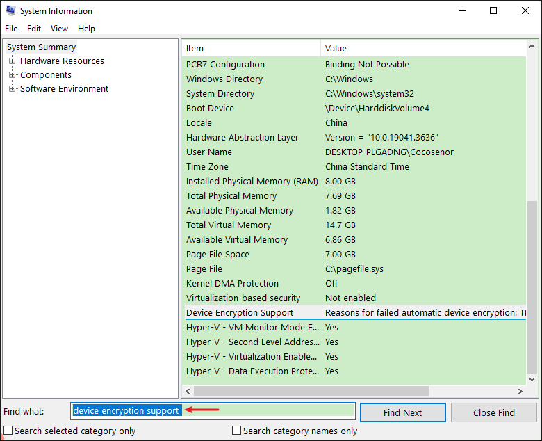 Failed automatic device encryption