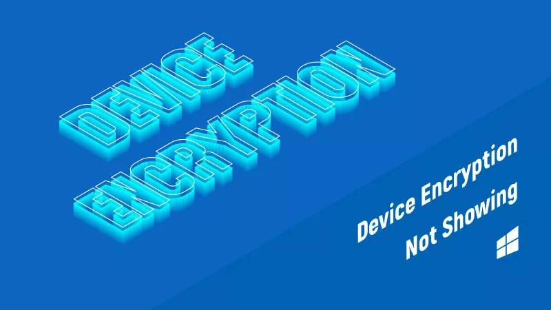 Device encryption not showing