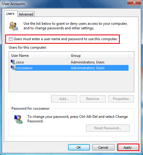 remove last user logon windows 7