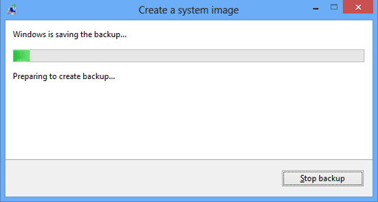 creating system image win 8