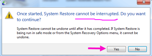 Into your system. Отсутствует System restore.