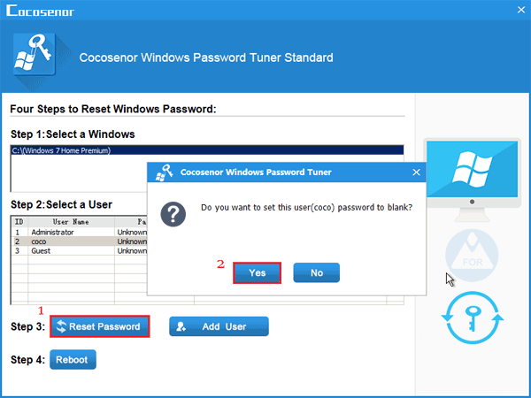 reset windows 7 home premium password