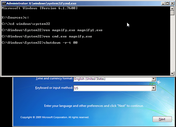 bring up command prompt