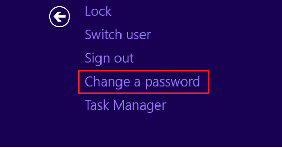 change a password
