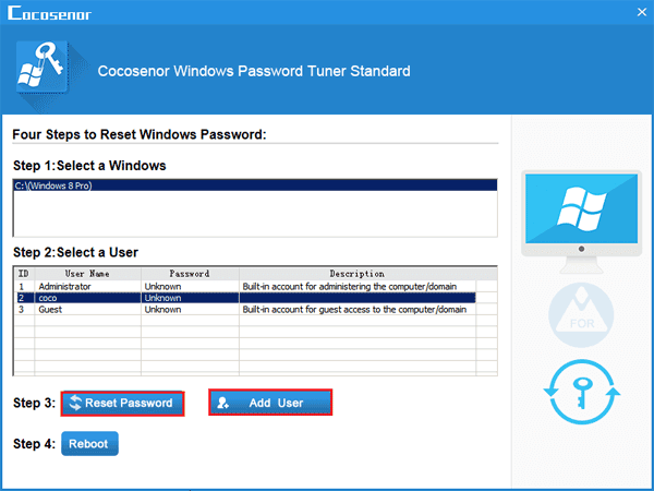 reset windows 8 password