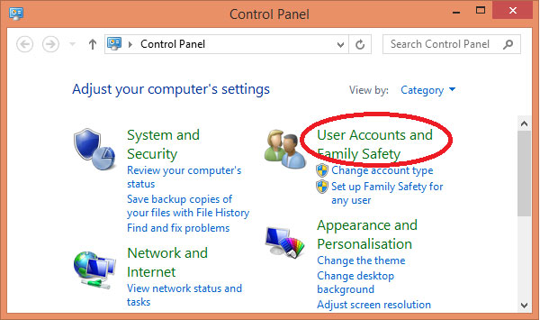 user accounts and family safety