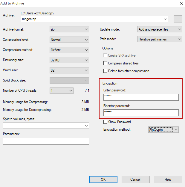 zip encryption