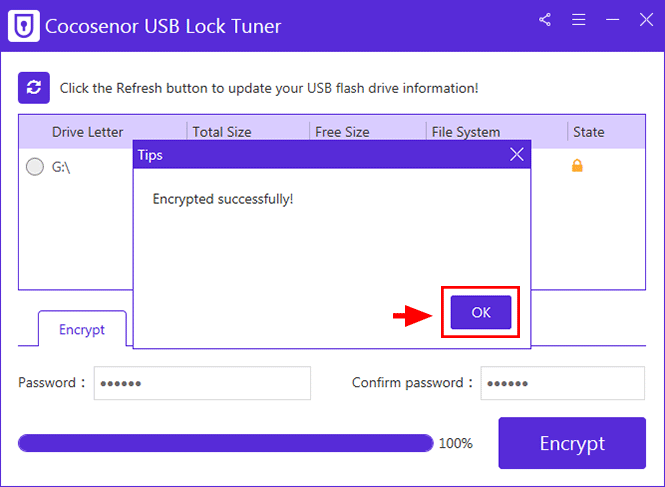 Encrypted successfully